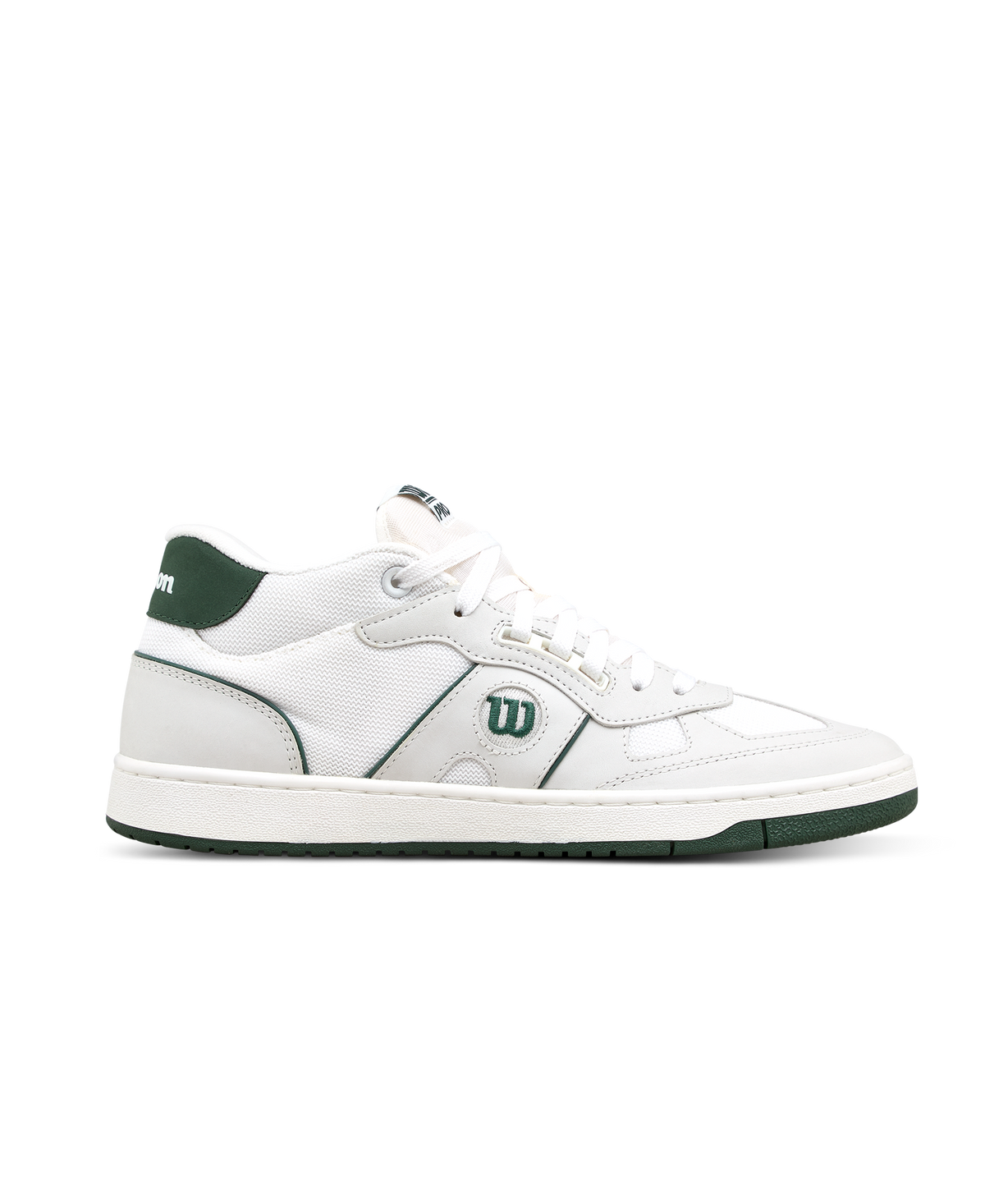 Wilson Pro Staff 87 Mid Mens Tennis Shoes, White/White/Sycamore - alternate view 1