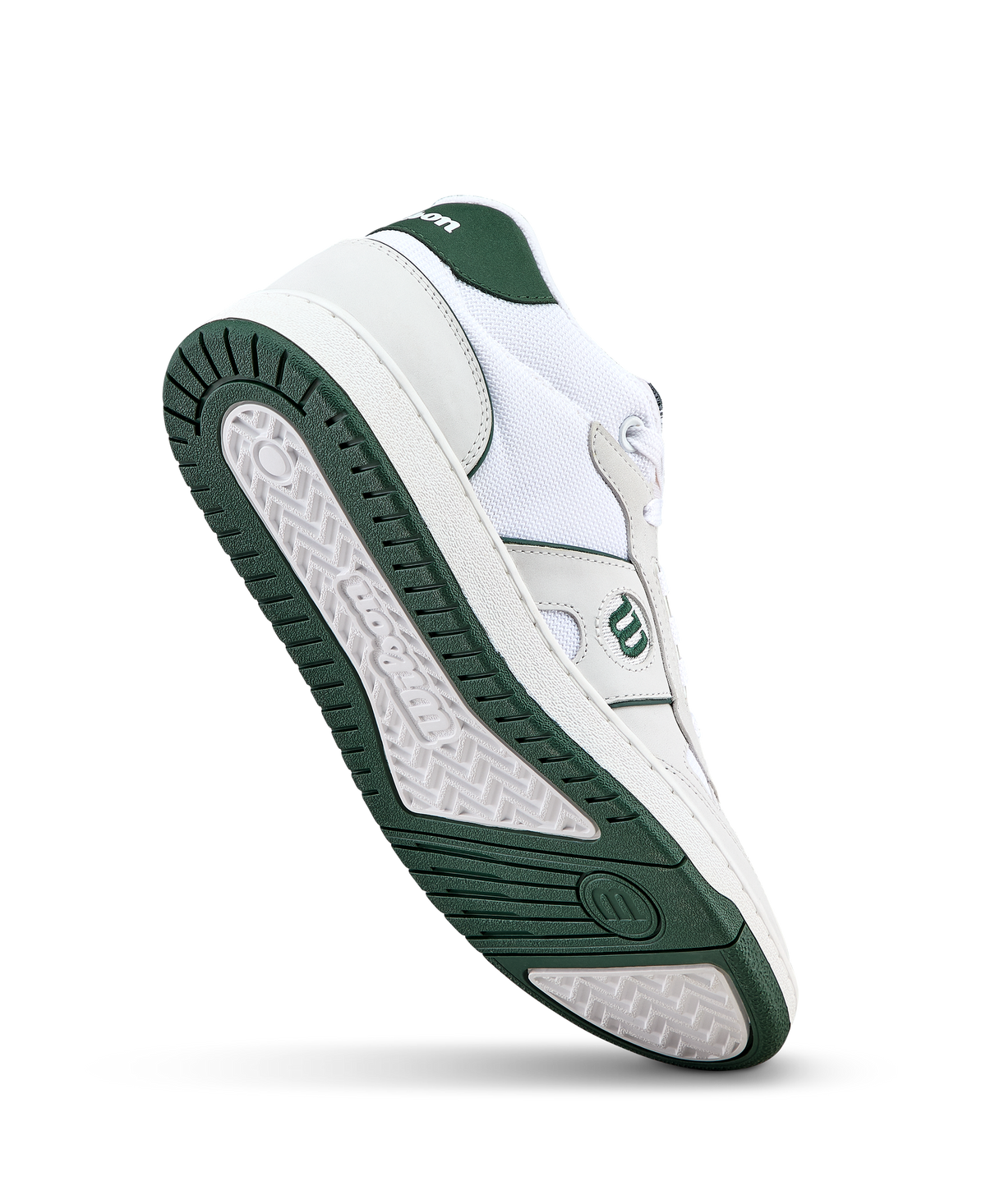 Wilson Pro Staff 87 Mid Mens Tennis Shoes, White/White/Sycamore - alternate view 2