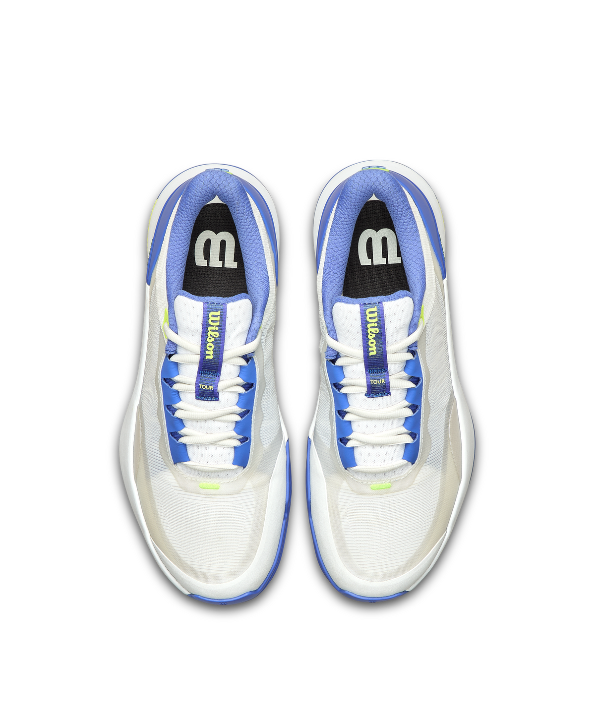 Wilson Intrigue Tour Womens Padel Shoes, White/Amparo Blue/Safety Yellow, Size 11 - alternate view 4