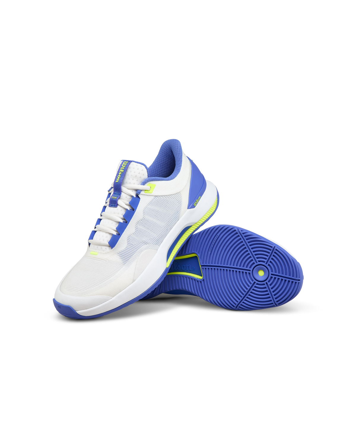 Wilson Intrigue Tour Womens Padel Shoes, White/Amparo Blue/Safety Yellow, Size 11 - alternate view 6
