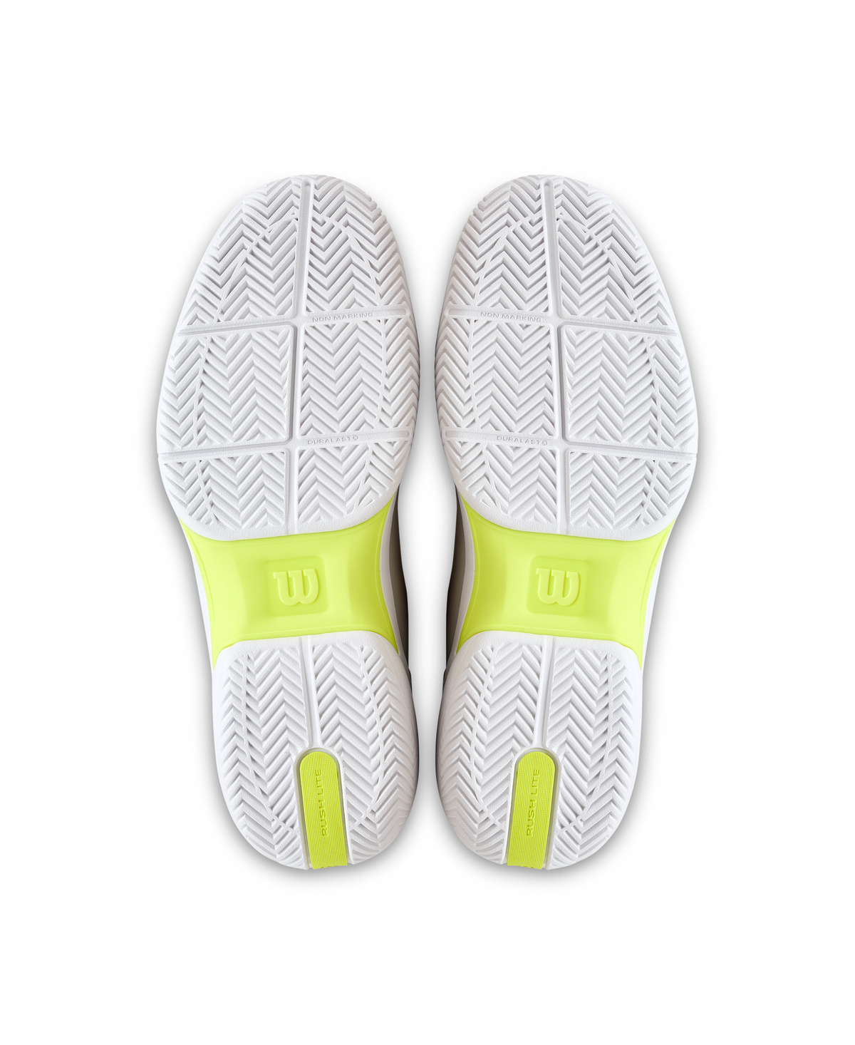 Wilson Rush Lite 5 Mens Tennis Shoes, White/White/White - pair view