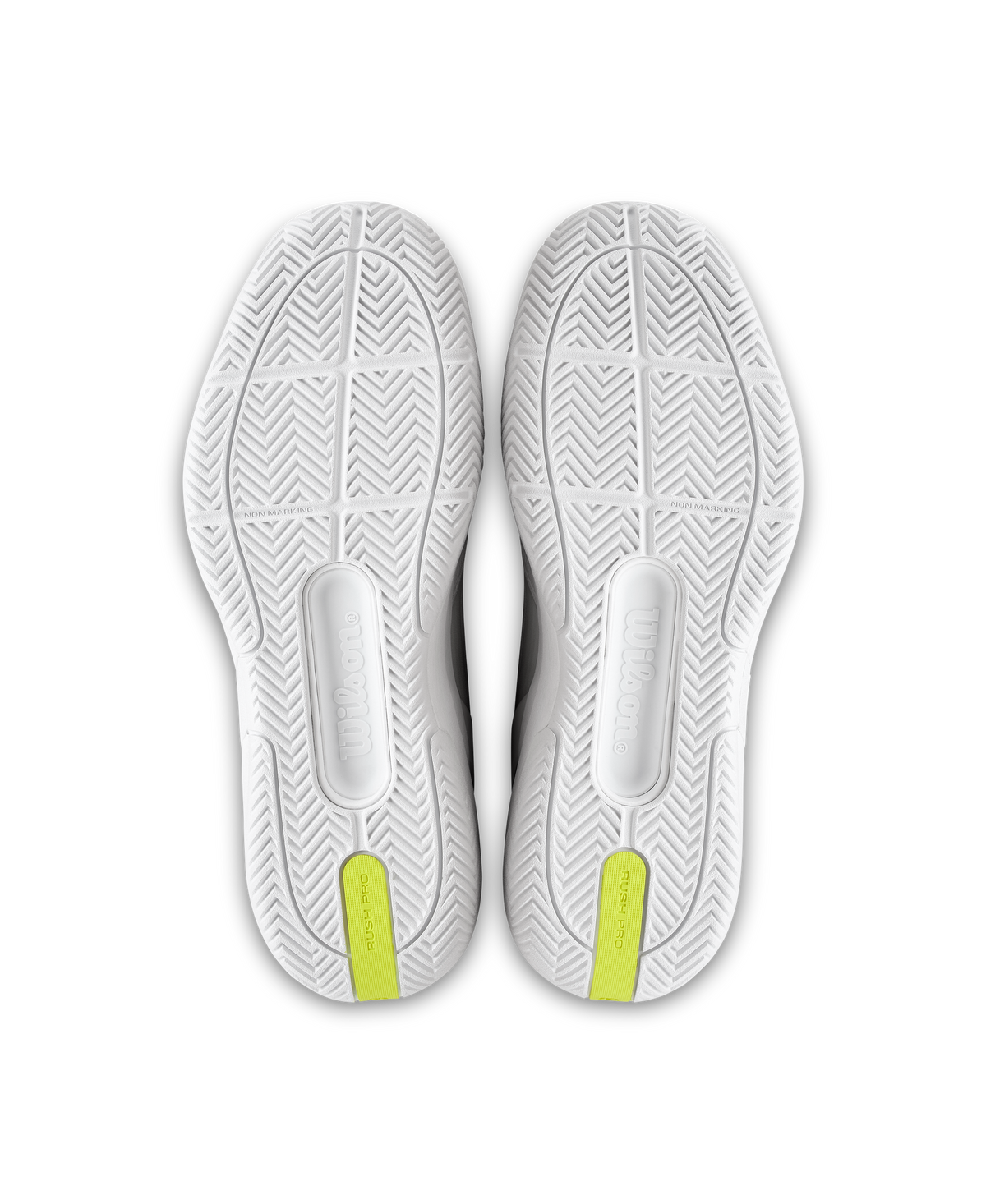 Wilson Rush Pro 5 Mens Tennis Shoes, White/White/White - pair view