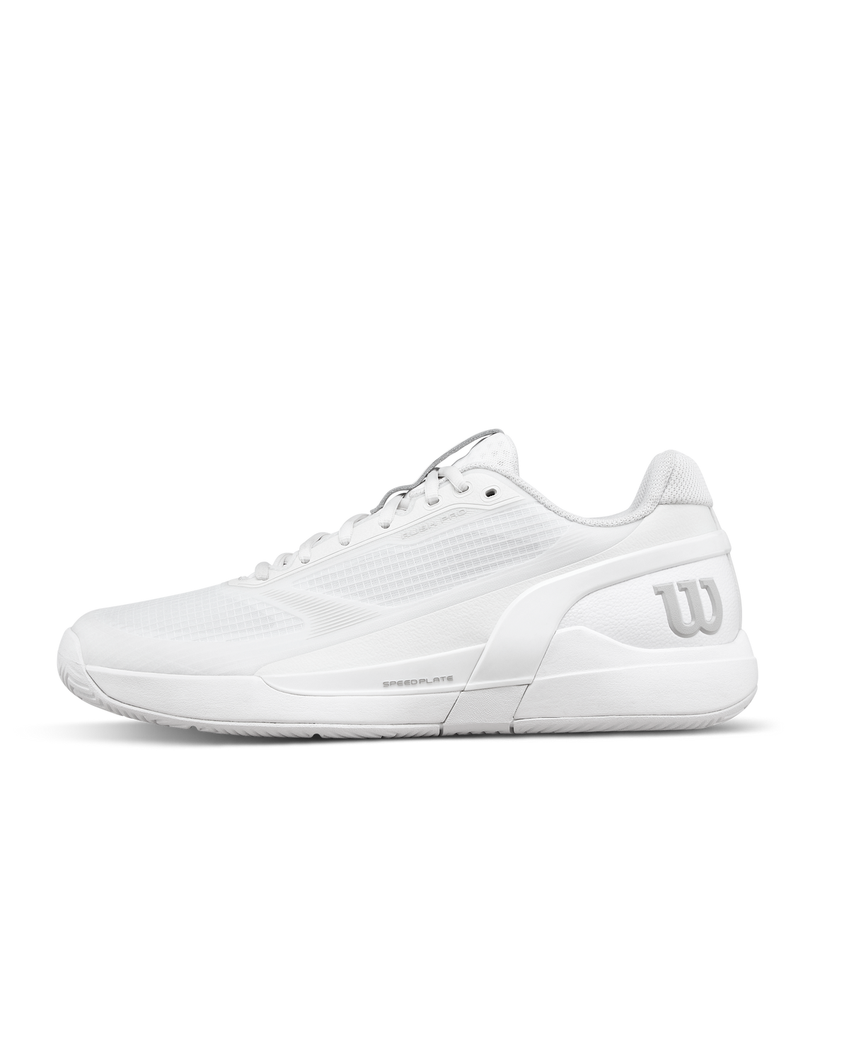 Wilson Rush Pro 5 Mens Tennis Shoes, White/White/White - main view
