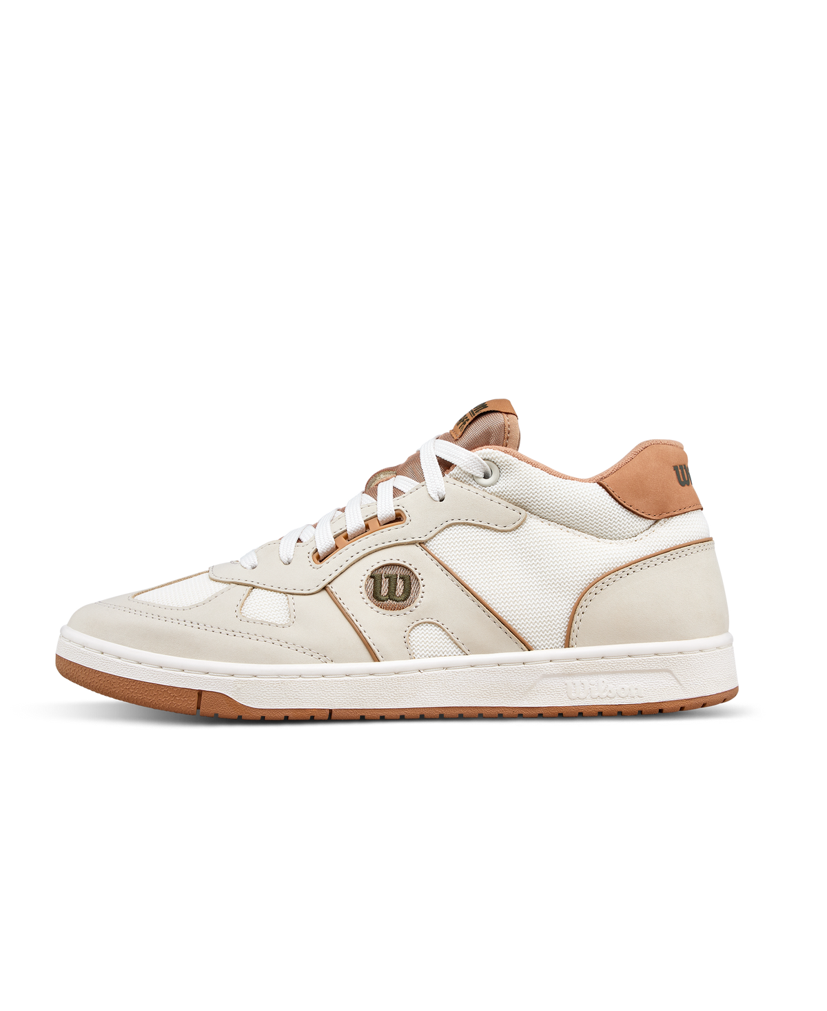 Wilson Pro Staff 87 Mid Mens Tennis Sneakers, Tofu/Tanzine/Grape Leaf - main view