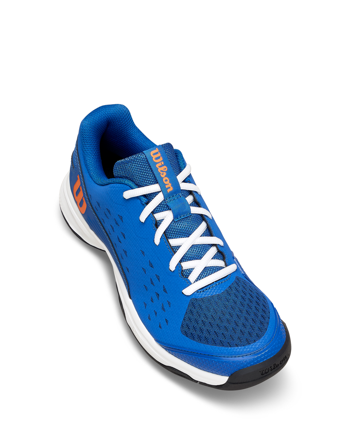 Wilson Rush Pro L Junior Tennis Shoes, Deja Vu Blue/Orange Tiger/White - alternate view 3