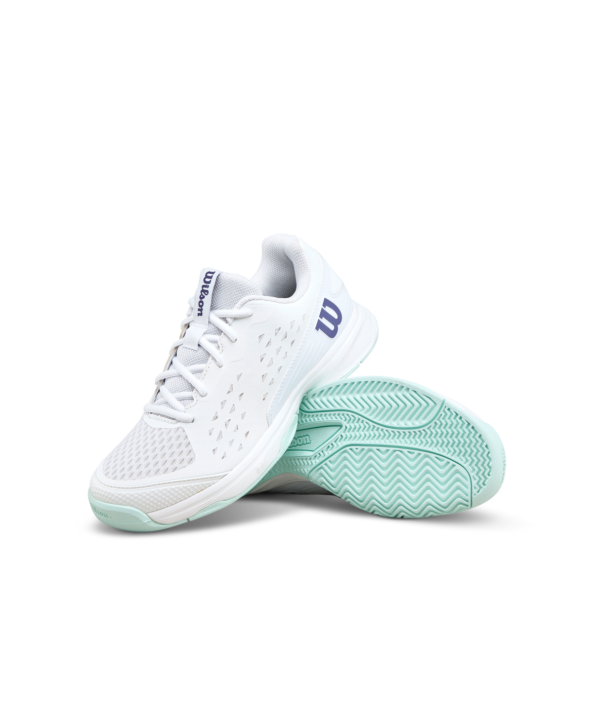 Wilson Rush Pro L Junior Tennis Shoes, White/Bay/Skipper Blue - alternate view 7