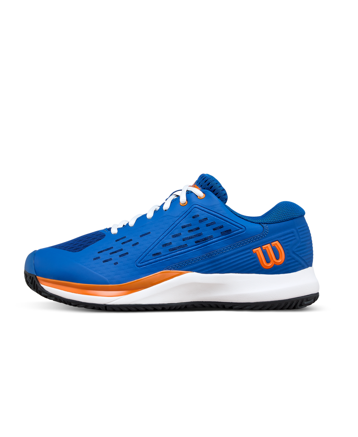 Wilson Rush Pro Ace Junior Tennis Shoes, Deja Vu Blue/Orange Tiger/White - main view