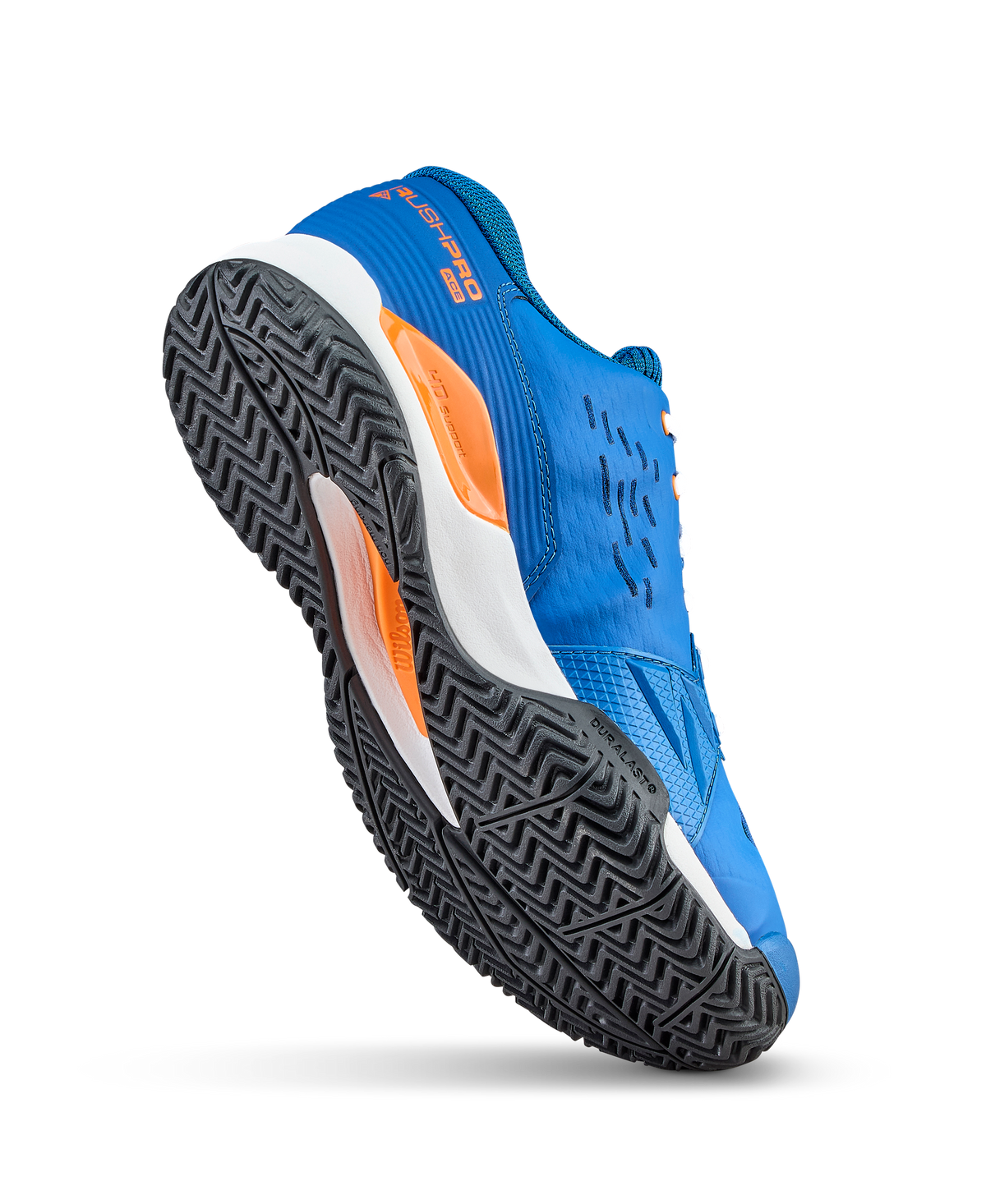 Wilson Rush Pro Ace Junior Tennis Shoes, Deja Vu Blue/Orange Tiger/White - alternate view 2
