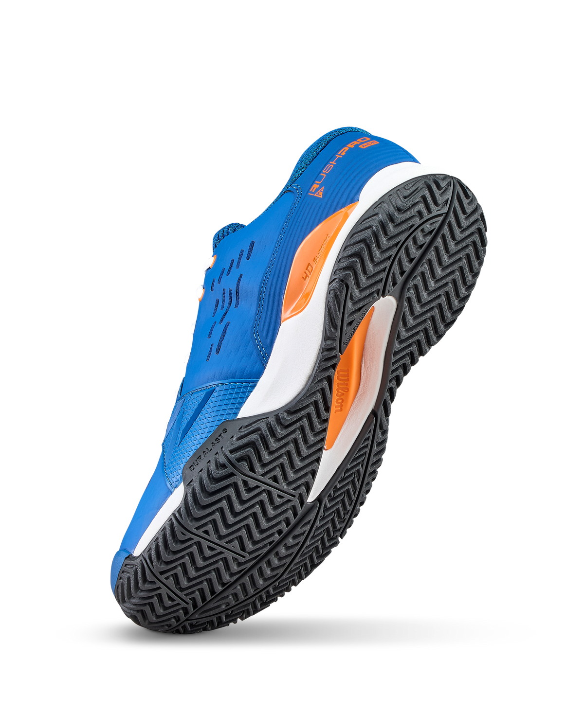 Wilson Rush Pro Ace Junior Tennis Shoes, Deja Vu Blue/Orange Tiger/White - alternate view 4
