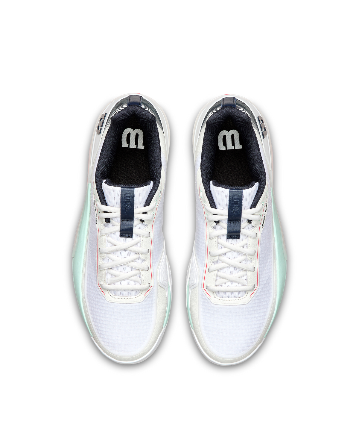 Wilson Rush Tour 5 Clay Mens Tennis Shoes, White/Bay/Fiery Coral - alternate view 4