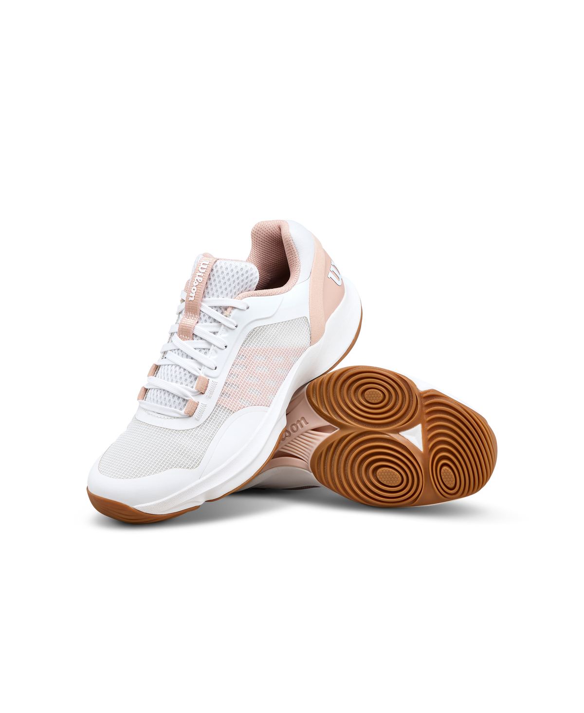 Wilson Hurakn Pro V2 Womens Padel Shoes, White/Cameo Rose/Gum - alternate view 7