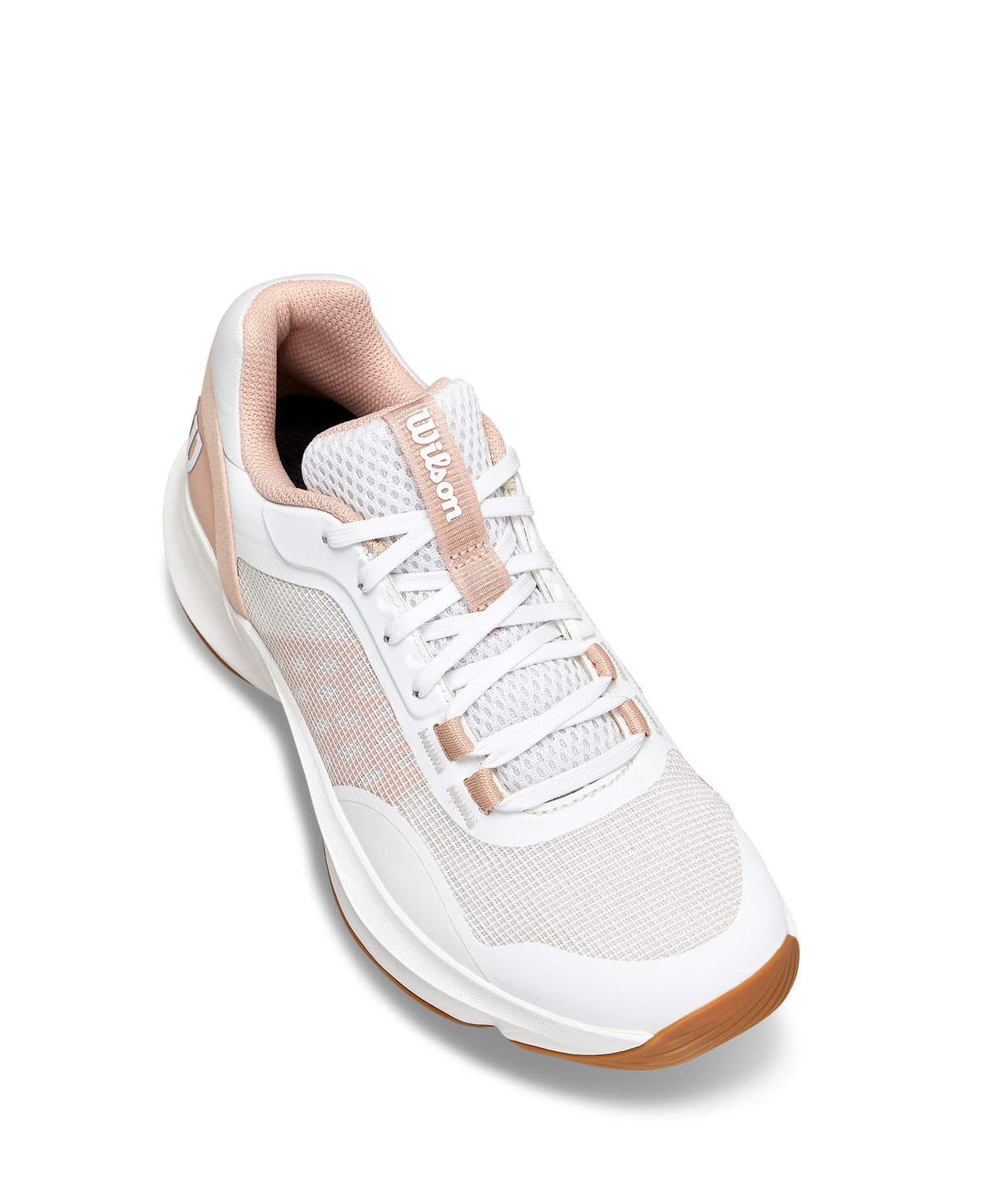Wilson Hurakn Pro V2 Womens Padel Shoes, White/Cameo Rose/Gum - alternate view 3