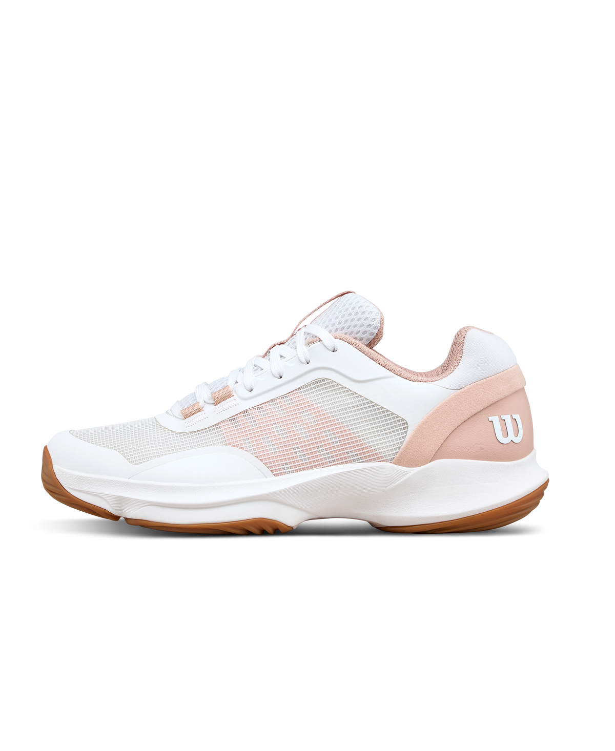 Wilson Hurakn Pro V2 Womens Padel Shoes, White/Cameo Rose/Gum - main view