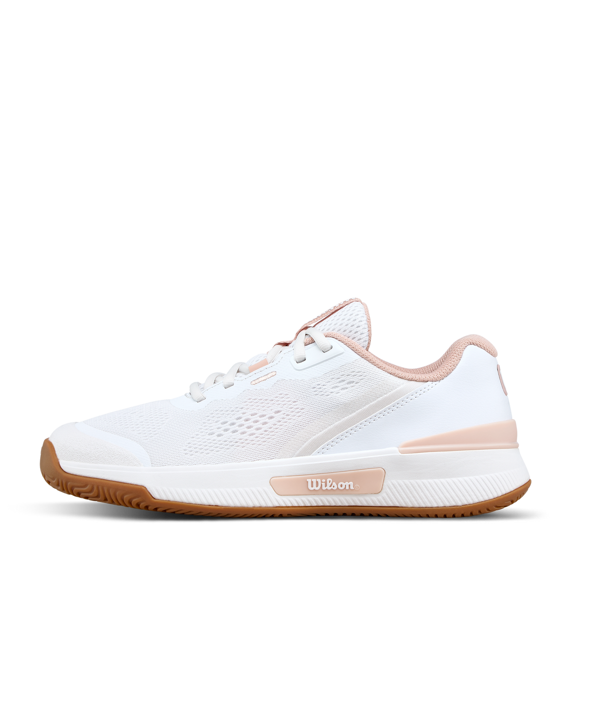 Wilson Intrigue Pro Womens Tennis Shoes, White/Cameo Rose/Gum - main view