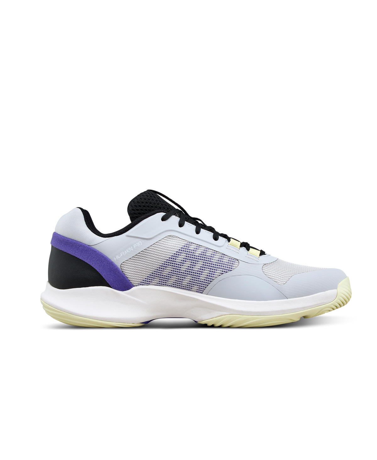 Wilson Hurakn Pro V2 Mens Padel Shoes, Gray Dawn/Black/Tender Yellow - alternate view 1