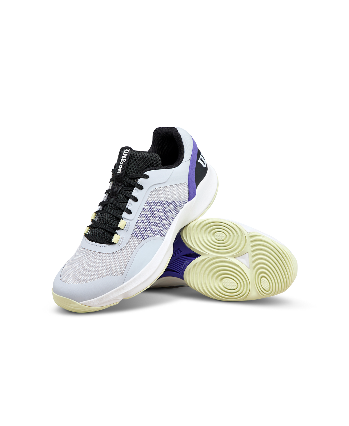 Wilson Hurakn Pro V2 Mens Padel Shoes, Gray Dawn/Black/Tender Yellow - alternate view 7
