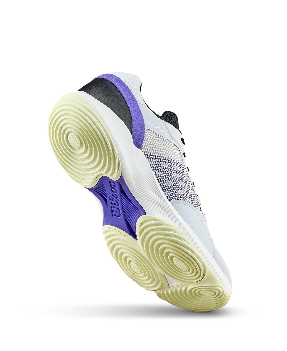 Wilson Hurakn Pro V2 Mens Padel Shoes, Gray Dawn/Black/Tender Yellow - alternate view 2