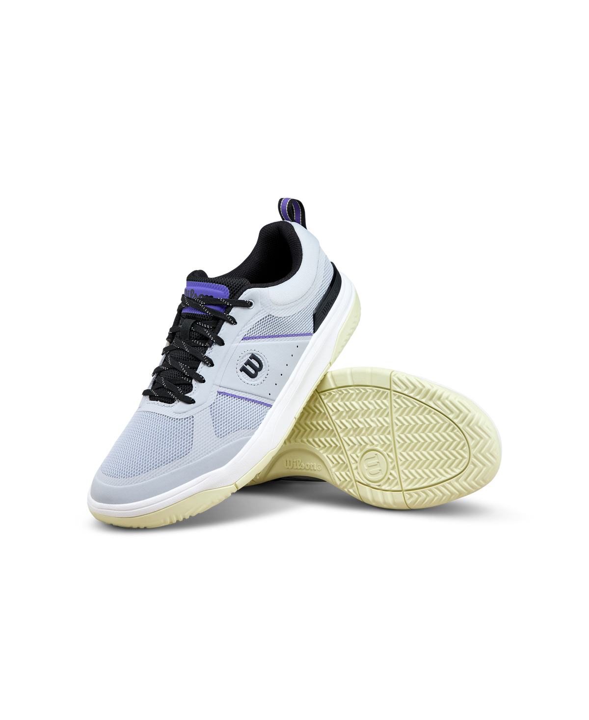 Wilson Pickle Pro Mens Pickleball Shoes, Gray Dawn/Black/Tender Yellow - alternate view 6