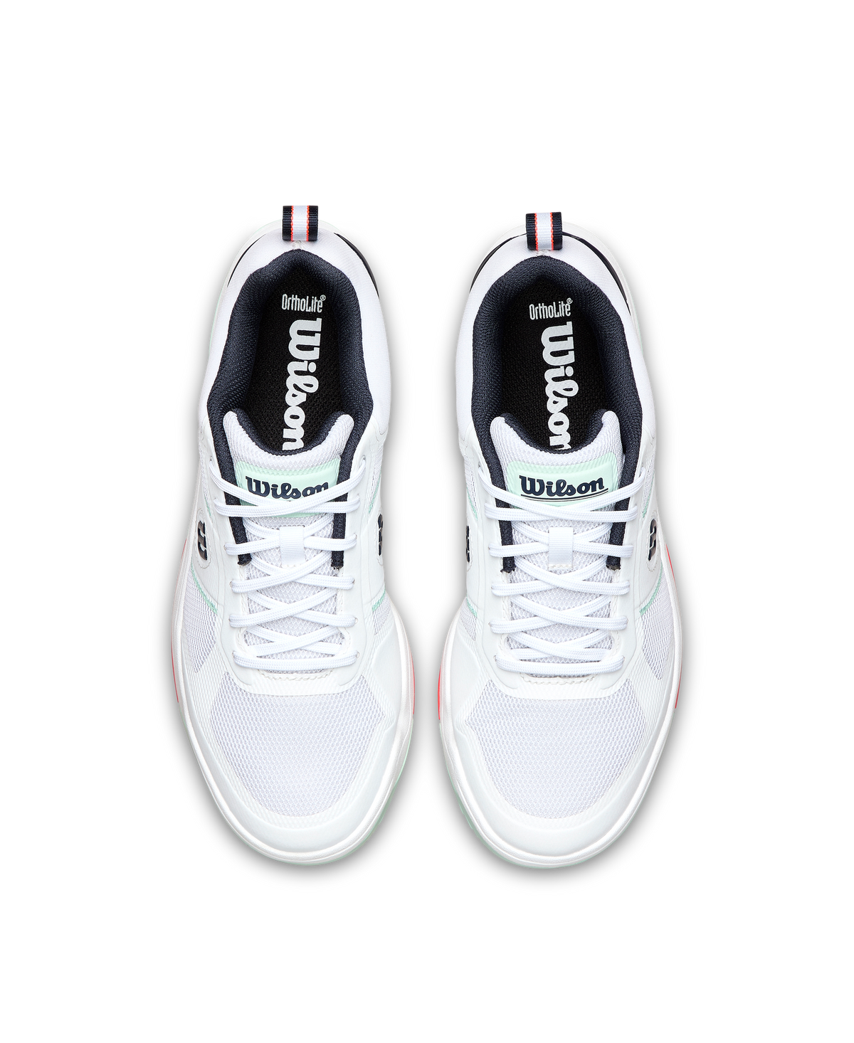 Wilson Pickle Pro Mens Pickleball Shoes, White/Bay/Fiery Coral - alternate view 5