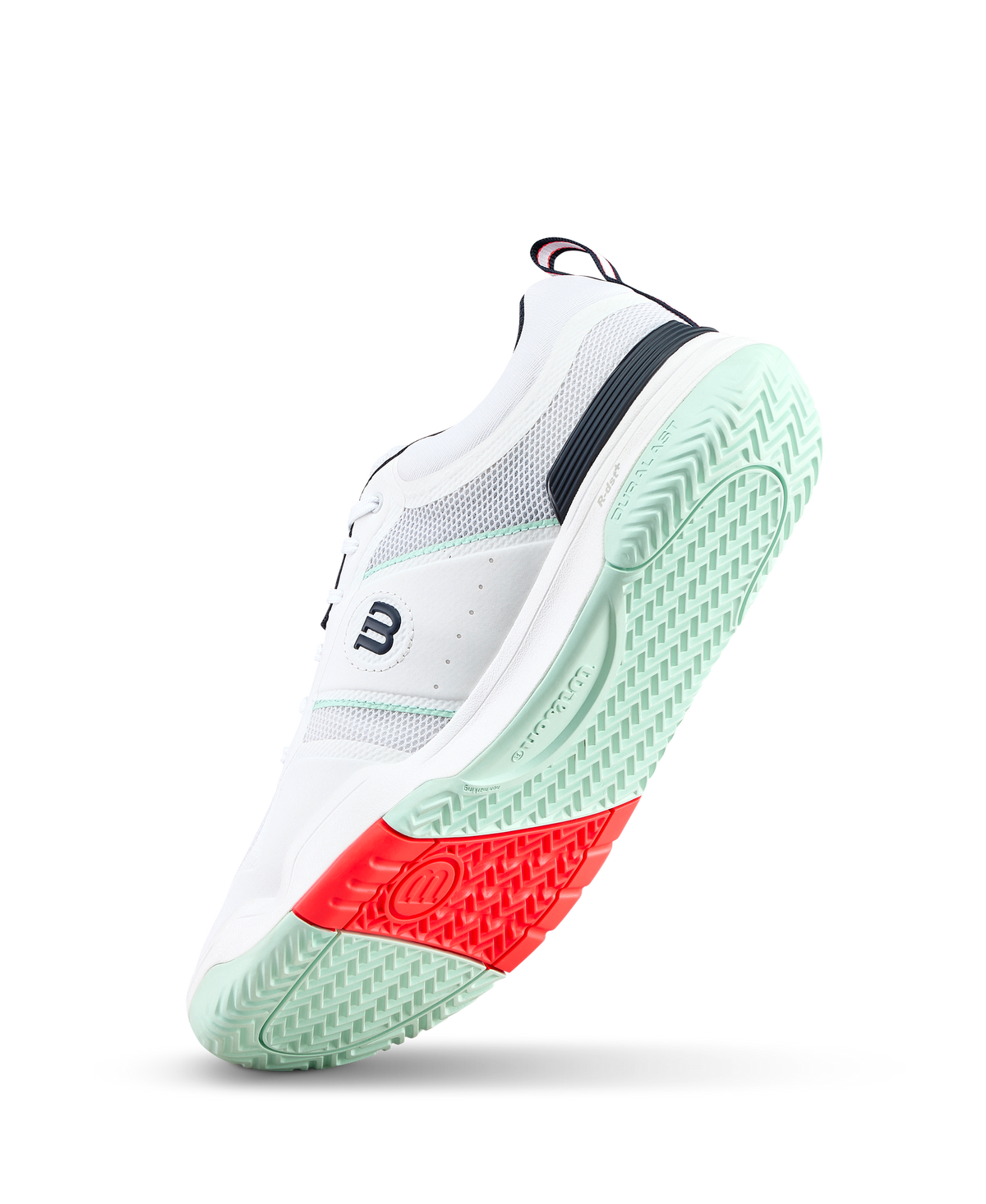 Wilson Pickle Pro Mens Pickleball Shoes, White/Bay/Fiery Coral - alternate view 4