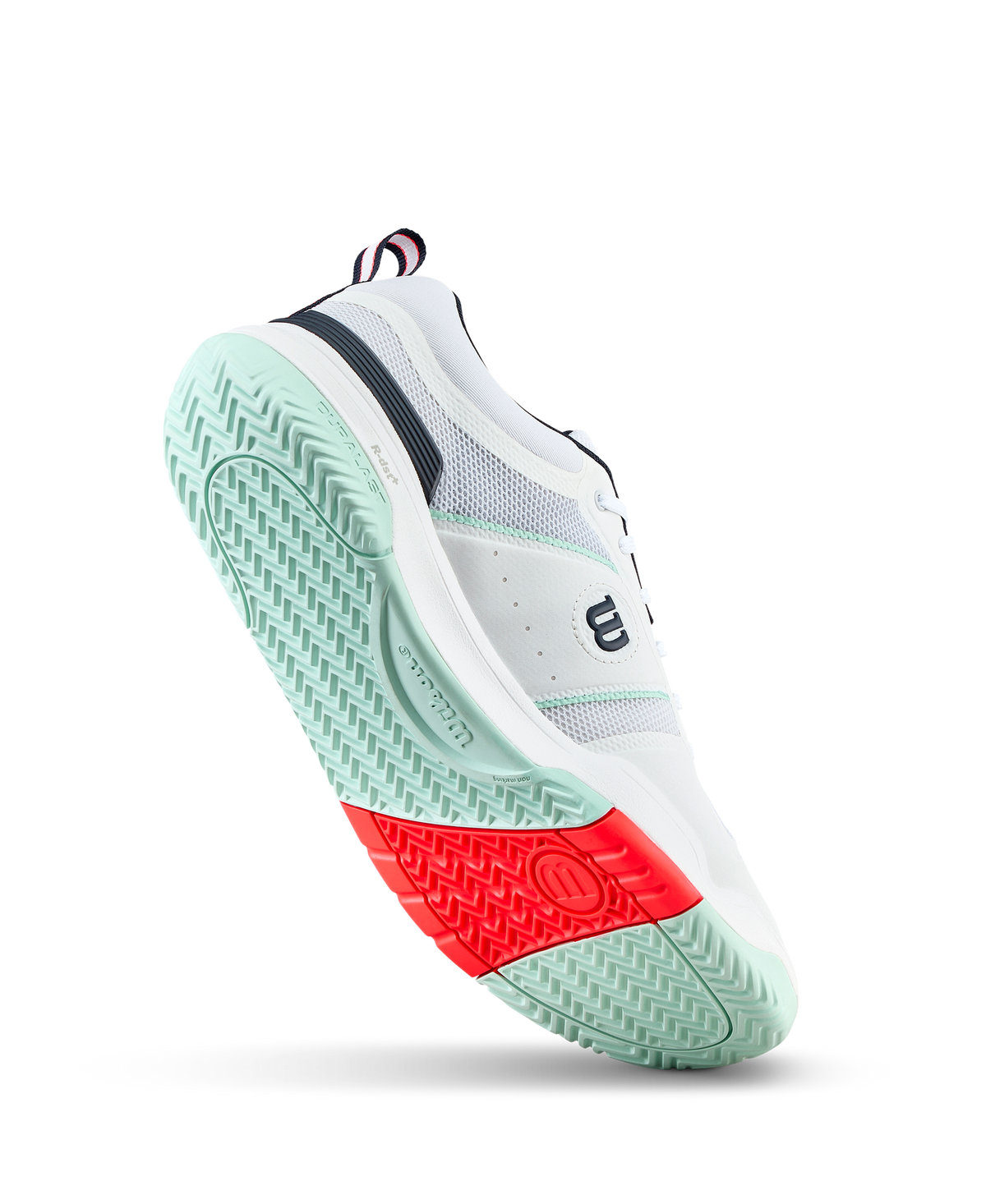 Wilson Pickle Pro Mens Pickleball Shoes, White/Bay/Fiery Coral - alternate view 2