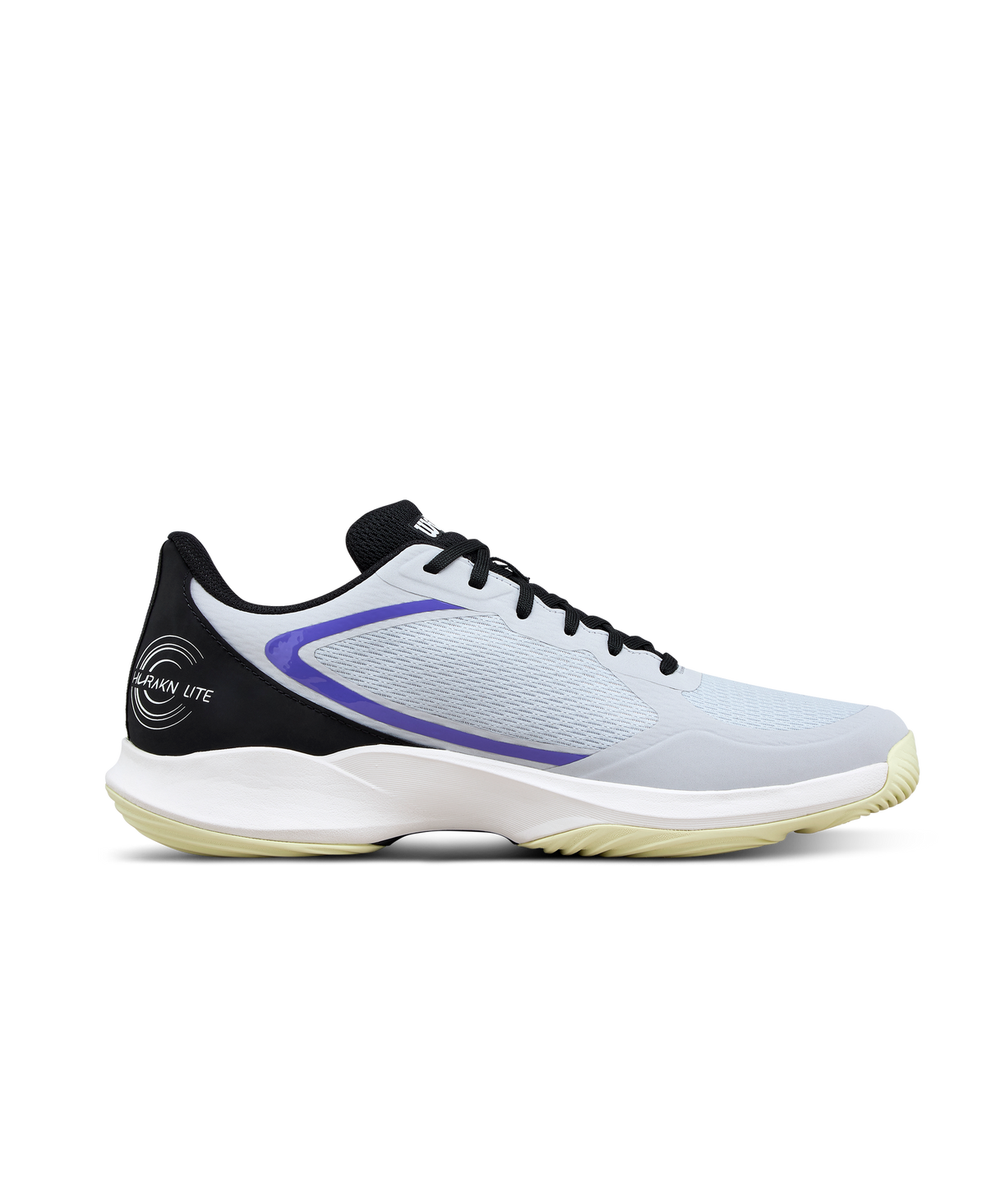 Wilson Hurakn Lite Mens Padel Shoes, Gray Dawn/Black/Tender Yellow - alternate view 1
