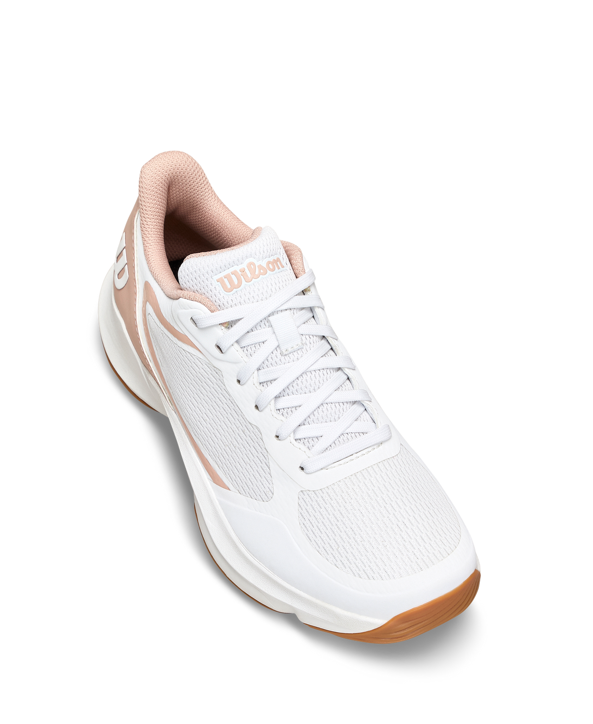 Wilson Hurakn Lite Womens Padel Shoes, White/Cameo Rose/Gum - alternate view 3