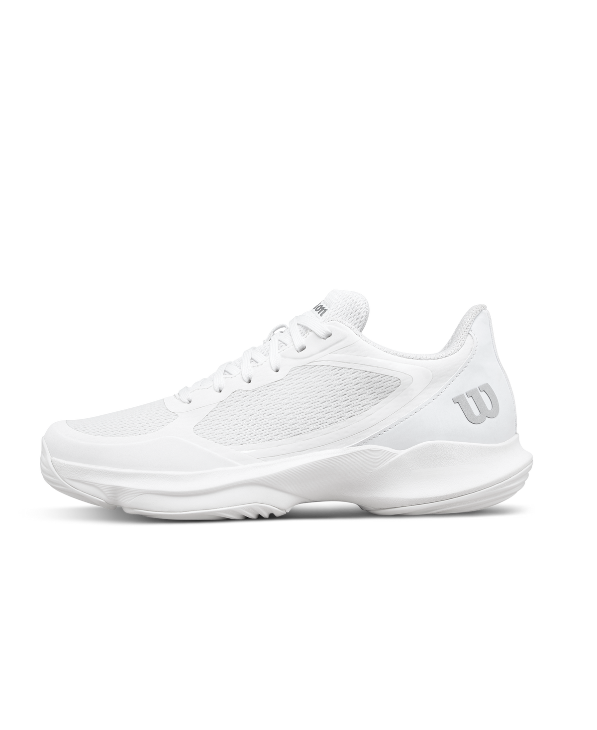 Wilson Hurakn Lite Womens Padel Shoes, White/White/Silver - main view