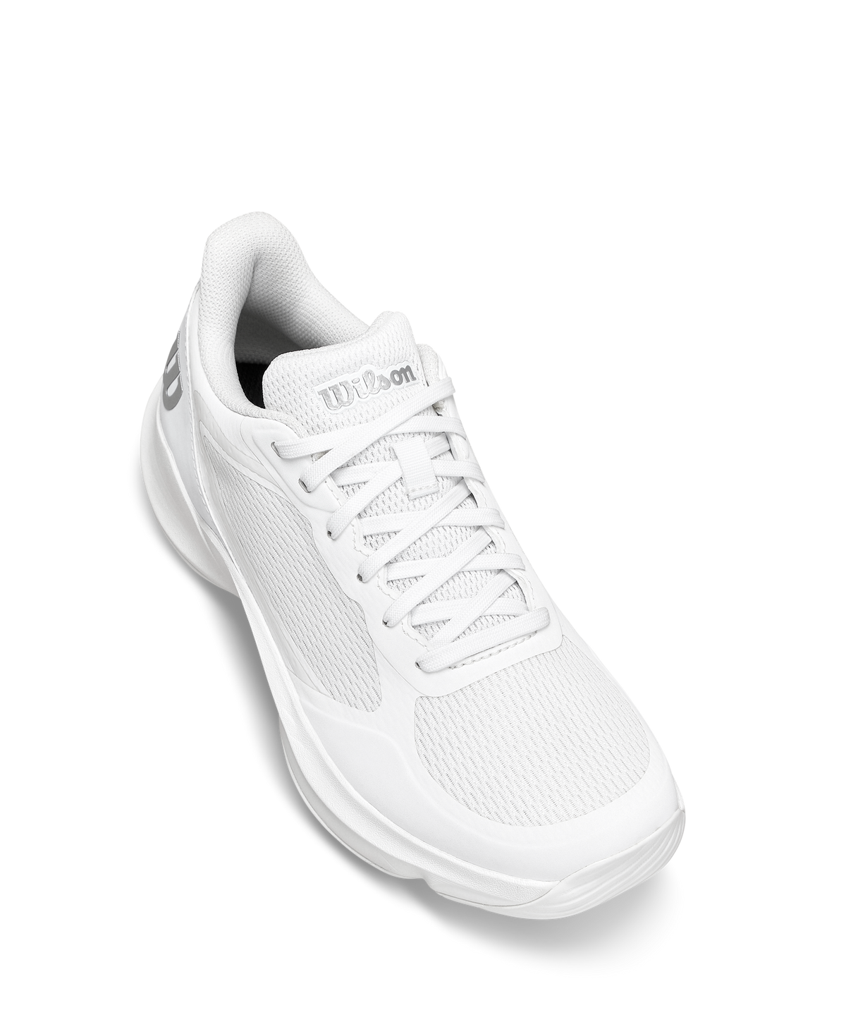 Wilson Hurakn Lite Womens Padel Shoes, White/White/Silver - alternate view 3