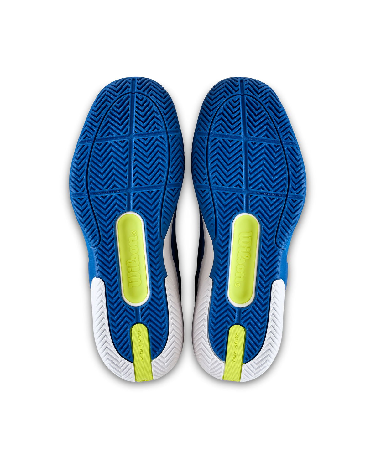 Wilson Rush Pro 5 Mens Tennis Shoes, Deja Vu Blue/White/Black - pair view