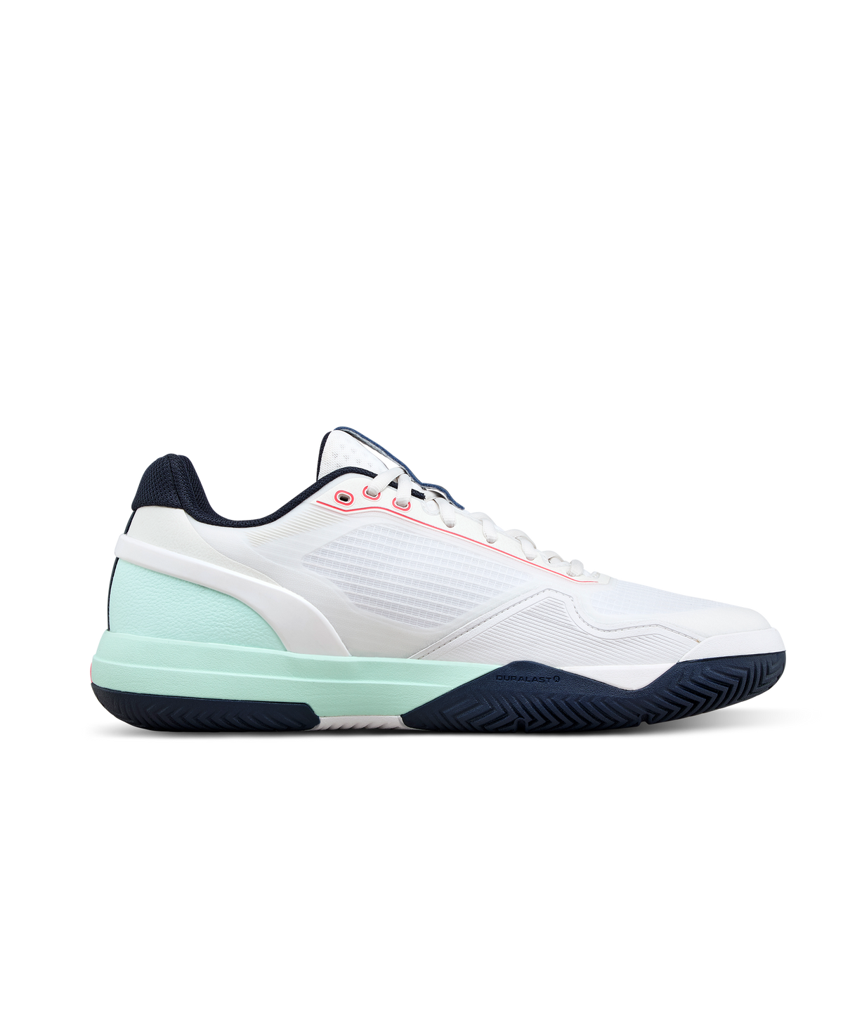 Wilson Rush Pro 5 Mens Tennis Shoes, White/Bay/Fiery Coral - alternate view 1