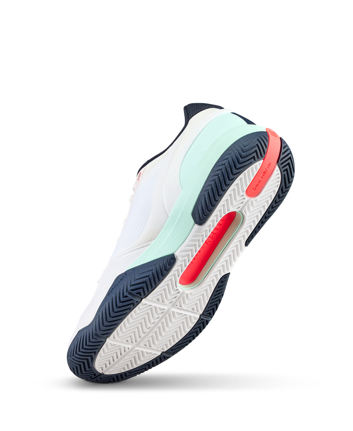 Wilson Rush Pro 5 Mens Tennis Shoes, White/Bay/Fiery Coral - alternate view 3