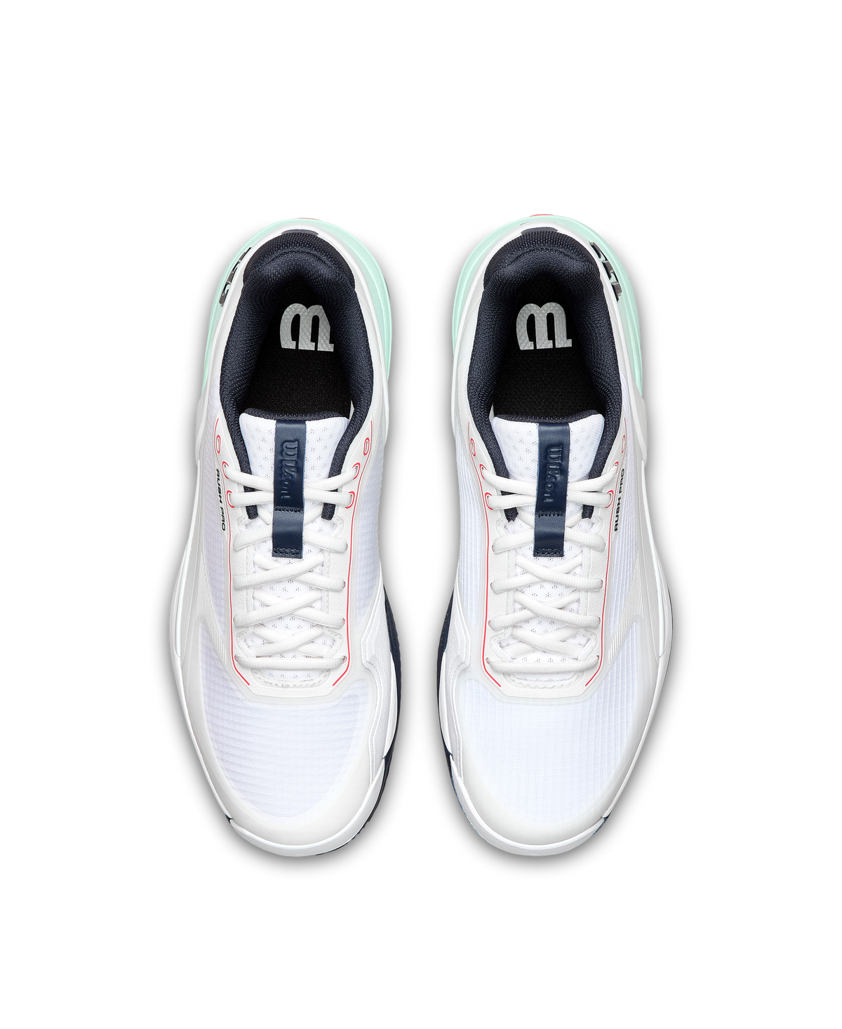 Wilson Rush Pro 5 Clay Mens Tennis Shoes, White/Bay/Fiery Coral - alternate view 4