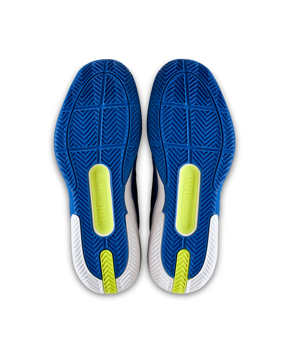 Wilson Rush Pro 5 Clay Mens Tennis Shoes, Deja Vu Blue/White/Black - pair view