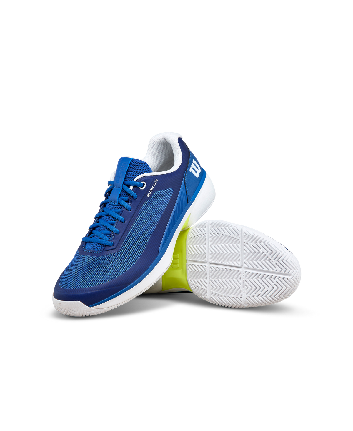 Wilson Rush Lite 5 Mens Tennis Shoes, Deja Vu Blue/White/Safety Yellow - alternate view 6