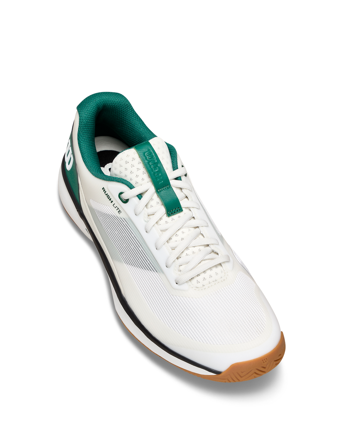 Wilson Rush Lite 5 Mens Tennis Shoes, White/Evergreen/Gum - alternate view 2