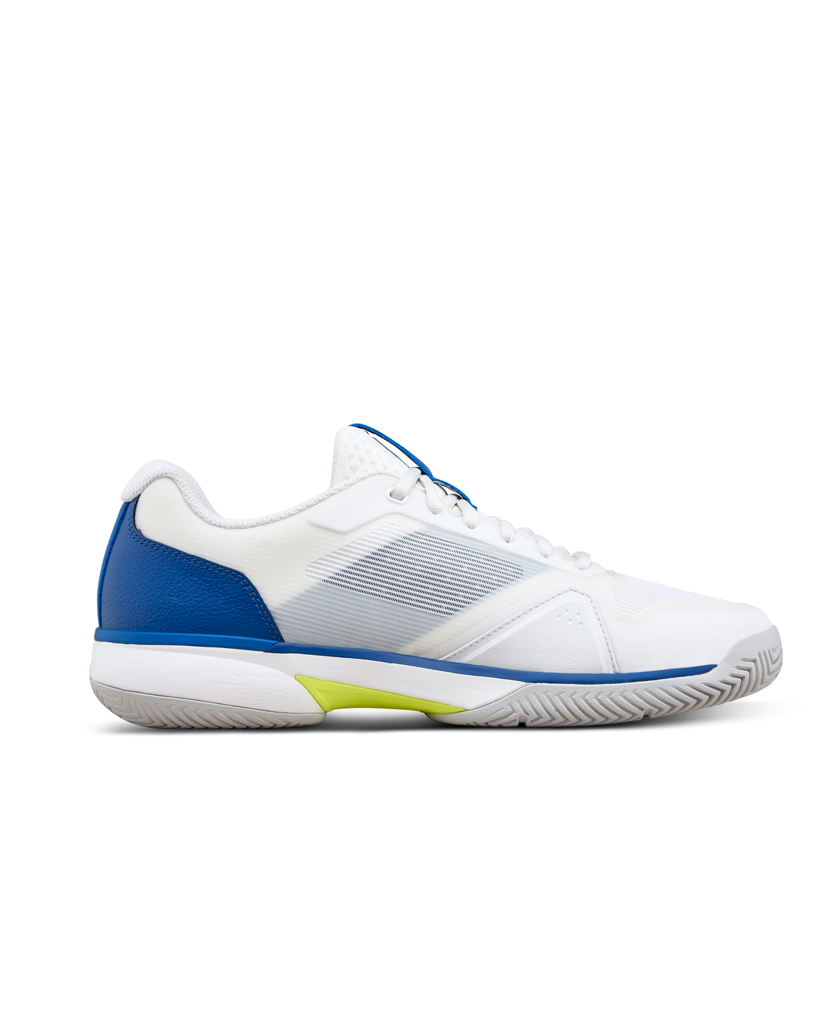 Wilson Rush Lite 5 Mens Tennis Shoes, White/Deja Vu Blue/Safety Yellow - alternate view 1