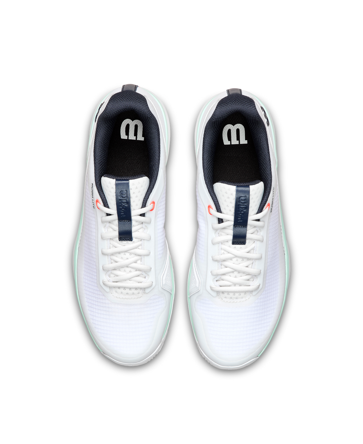 Wilson Rush Lite 5 Clay Mens Tennis Shoes, White/Bay/Fiery Coral - alternate view 4