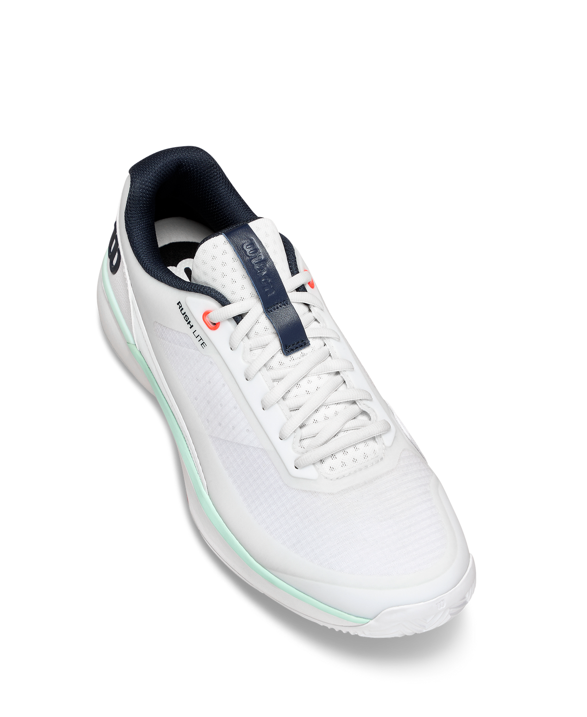 Wilson Rush Lite 5 Clay Mens Tennis Shoes, White/Bay/Fiery Coral - alternate view 2