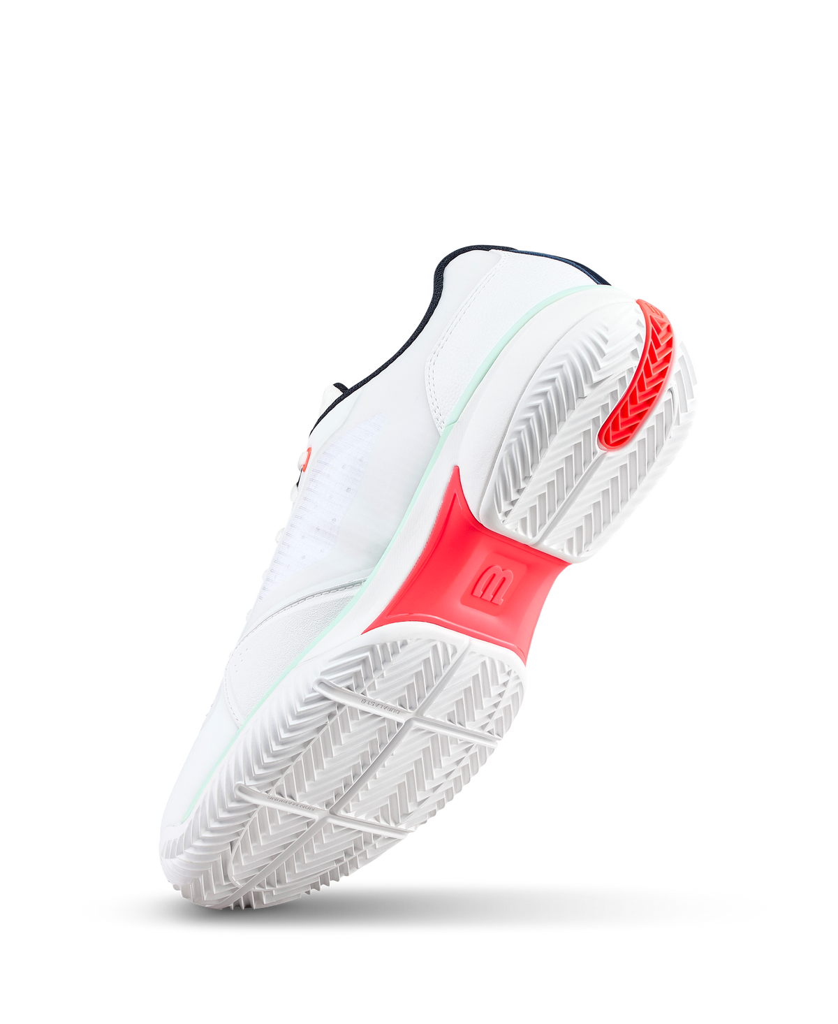 Wilson Rush Lite 5 Clay Mens Tennis Shoes, White/Bay/Fiery Coral - alternate view 3