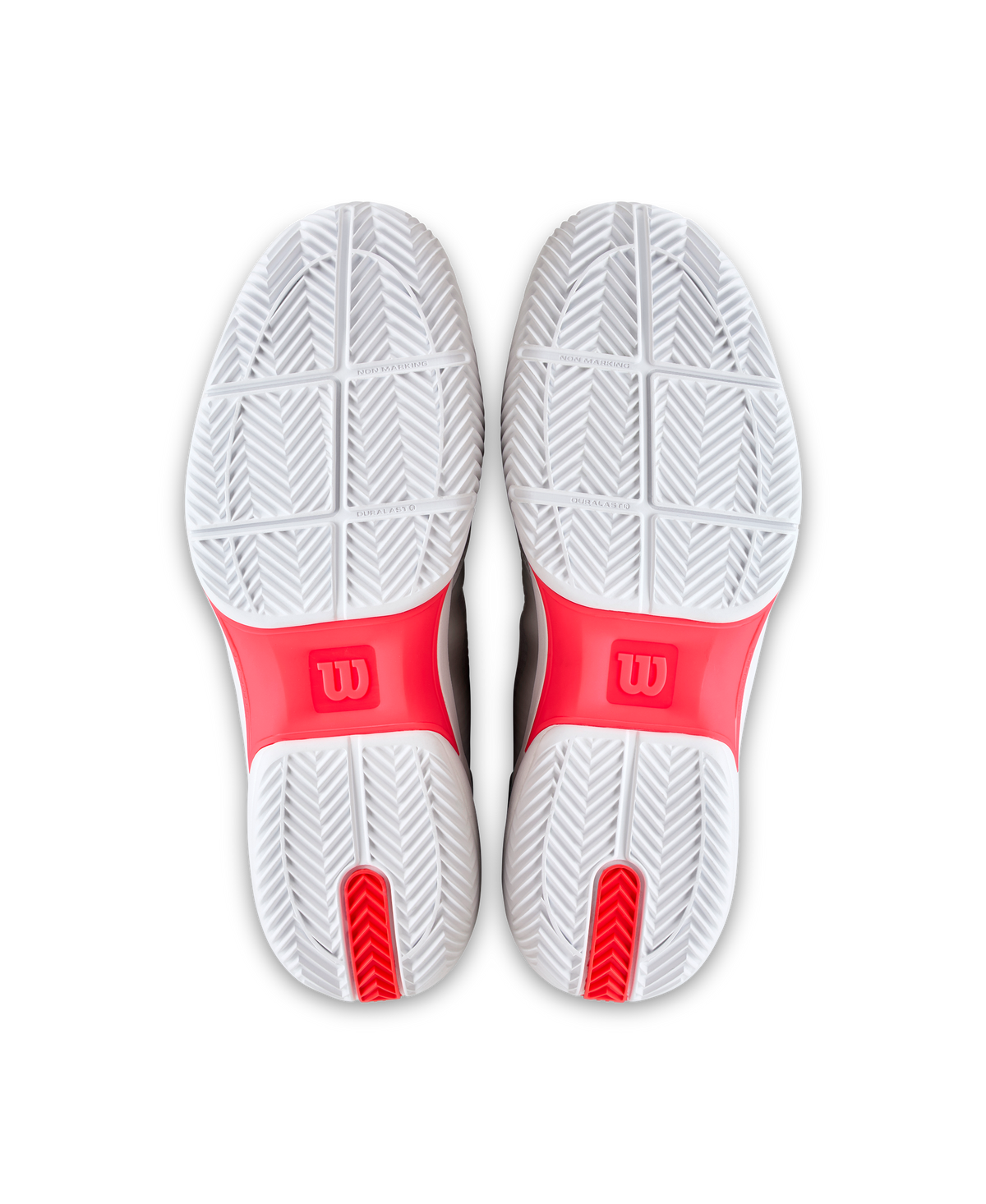 Wilson Rush Lite 5 Clay Mens Tennis Shoes, White/Bay/Fiery Coral - pair view