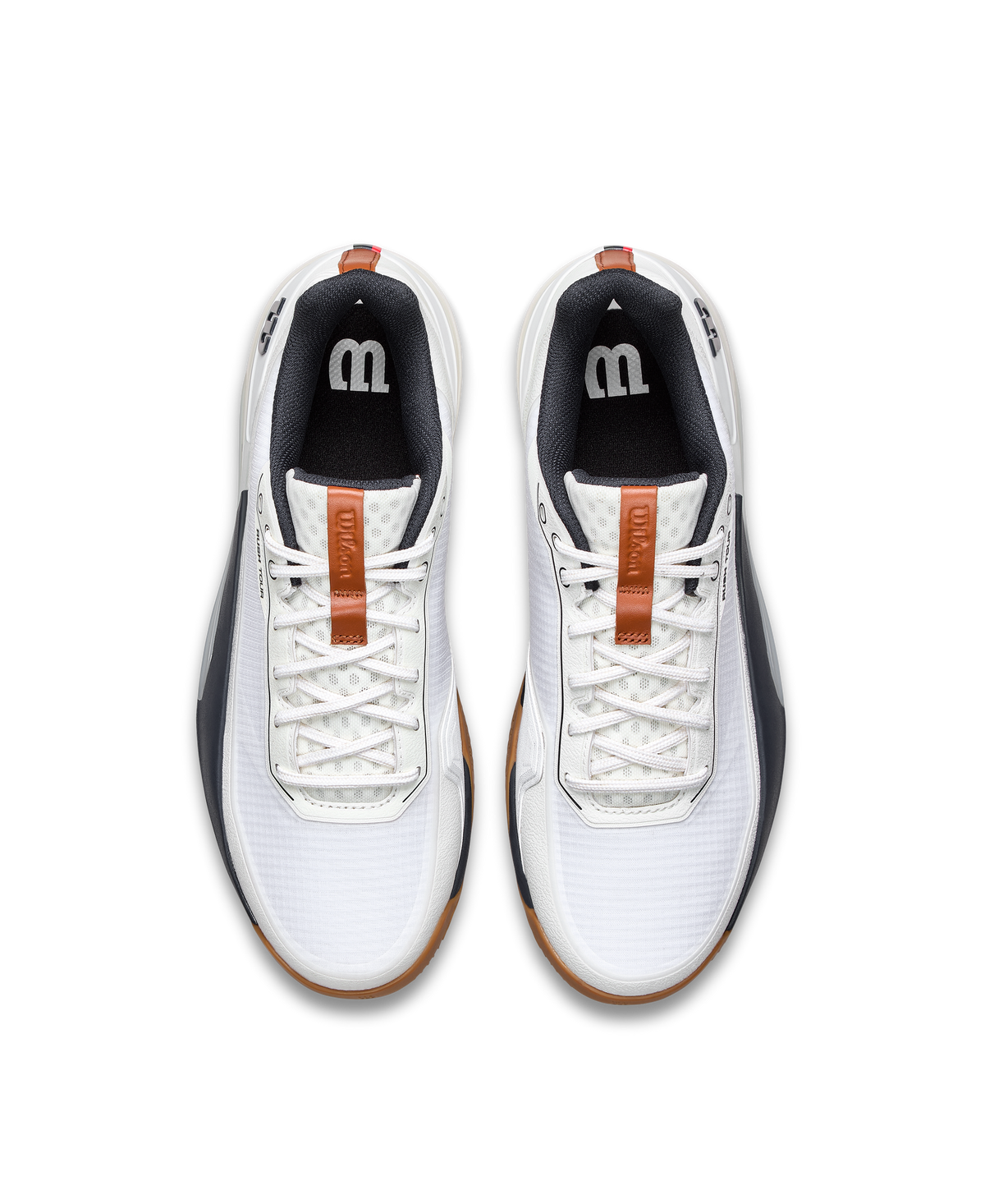 Wilson Rush Tour 5 Clay Mens Tennis Shoes, White/Navy Blazer/Gum - alternate view 4