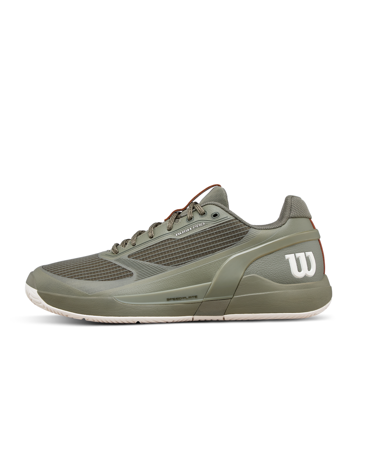 Wilson Rush Pro 5 Mens Tennis Shoes, Vetiver/Tofu/Caramel Cafe - main view