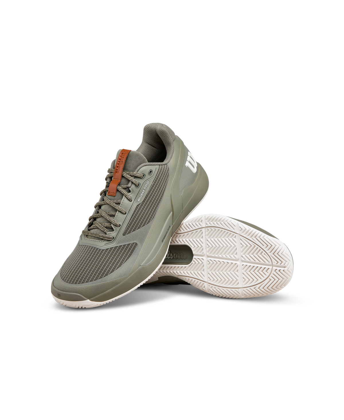 Wilson Rush Pro 5 Mens Tennis Shoes, Vetiver/Tofu/Caramel Cafe - alternate view 6