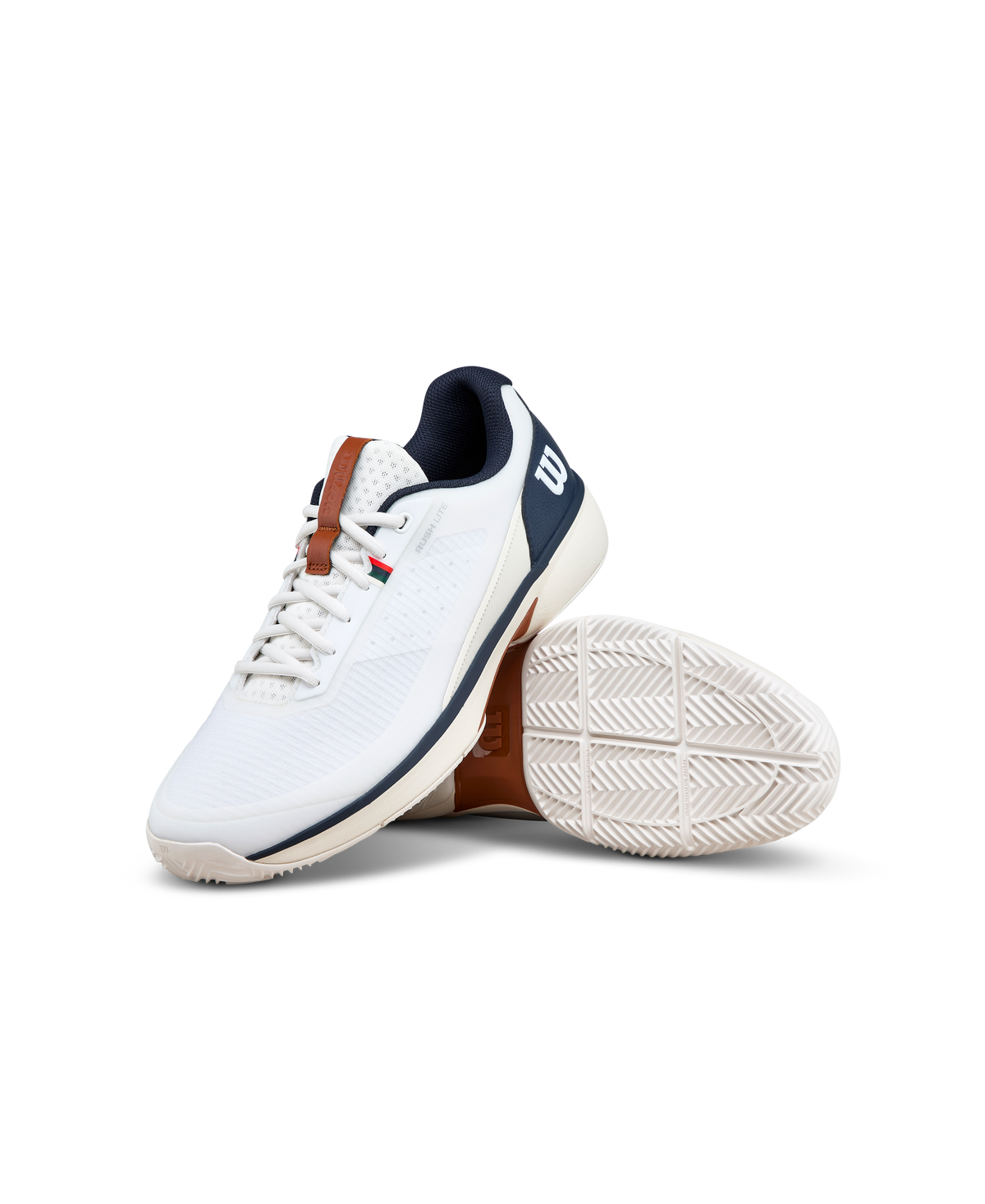 Wilson Rush Lite 5 Clay Mens Tennis Shoes, White/Navy Blazer - alternate view 6