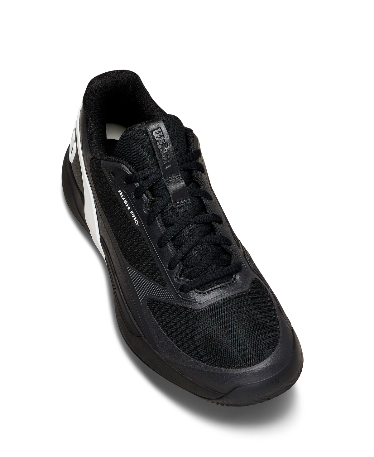 Wilson Rush Pro 5 Clay Mens Tennis Shoes, Black/White/Stormy Weather - alternate view 2