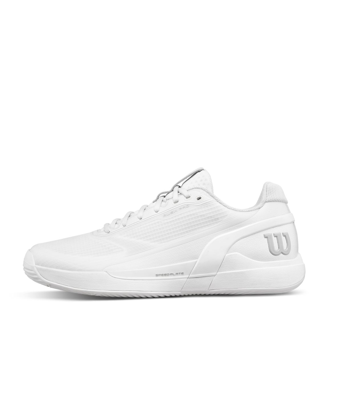 Wilson Rush Pro 5 Mens Padel Shoes, White/White/White - main view