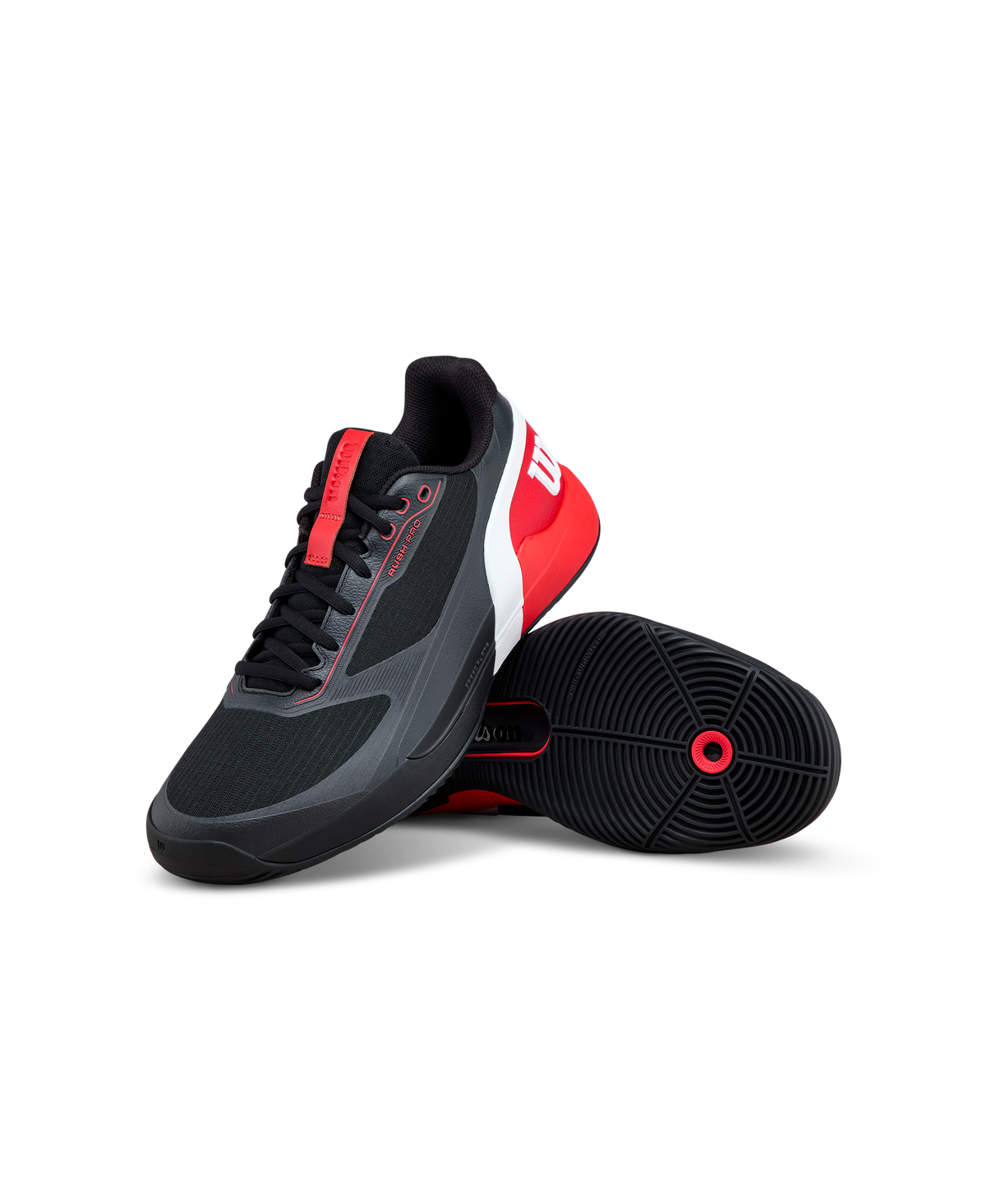 Wilson Rush Pro 5 Mens Padel Shoes, Black/Infrared/White - alternate view 6