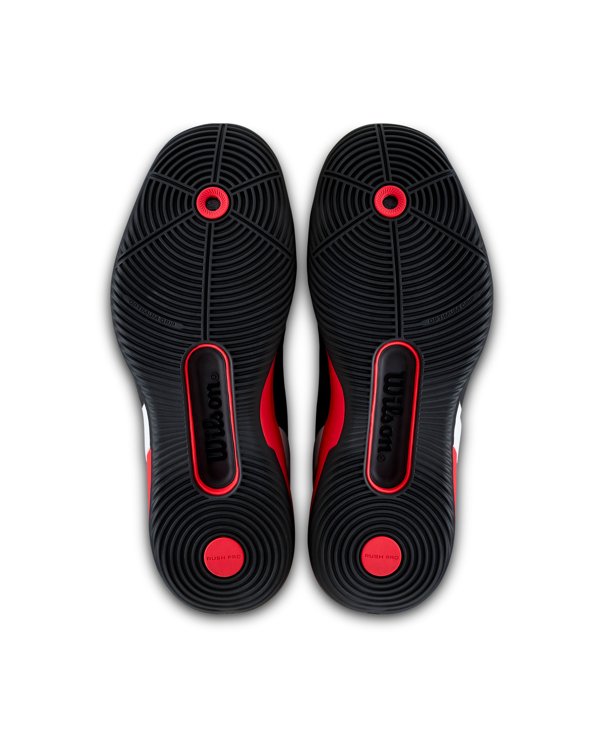 Wilson Rush Pro 5 Mens Padel Shoes, Black/Infrared/White - pair view