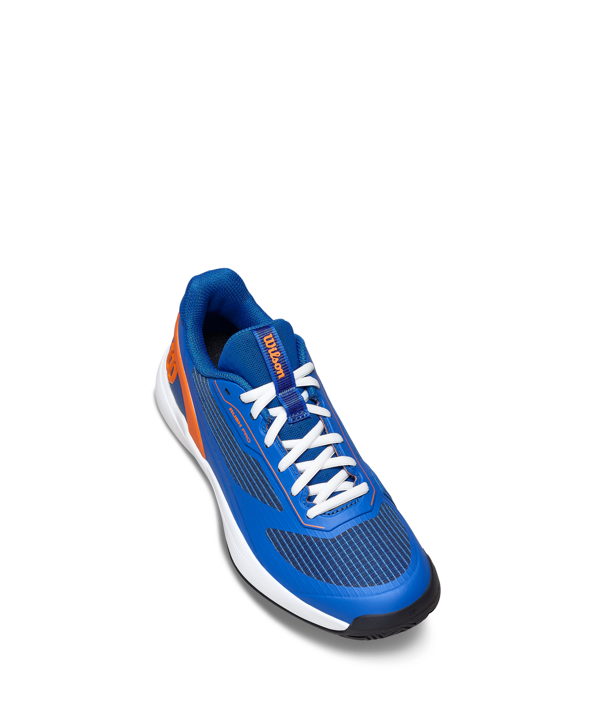 Wilson Rush Pro 5 Junior Tennis Shoes, Deja Vu Blue/White/Orange Tiger - alternate view 3